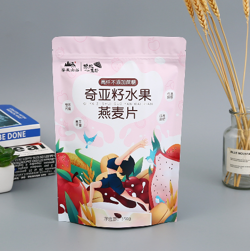 奇亞籽水果烘焙燕麥片食品包裝袋酸奶塊自立自封鋁箔袋定制